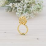Anillo Ovillo de Plata de Ley Acabado Oro