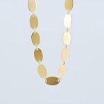 Collar Oval de Plata de Ley Acabado Oro - Imagen 2