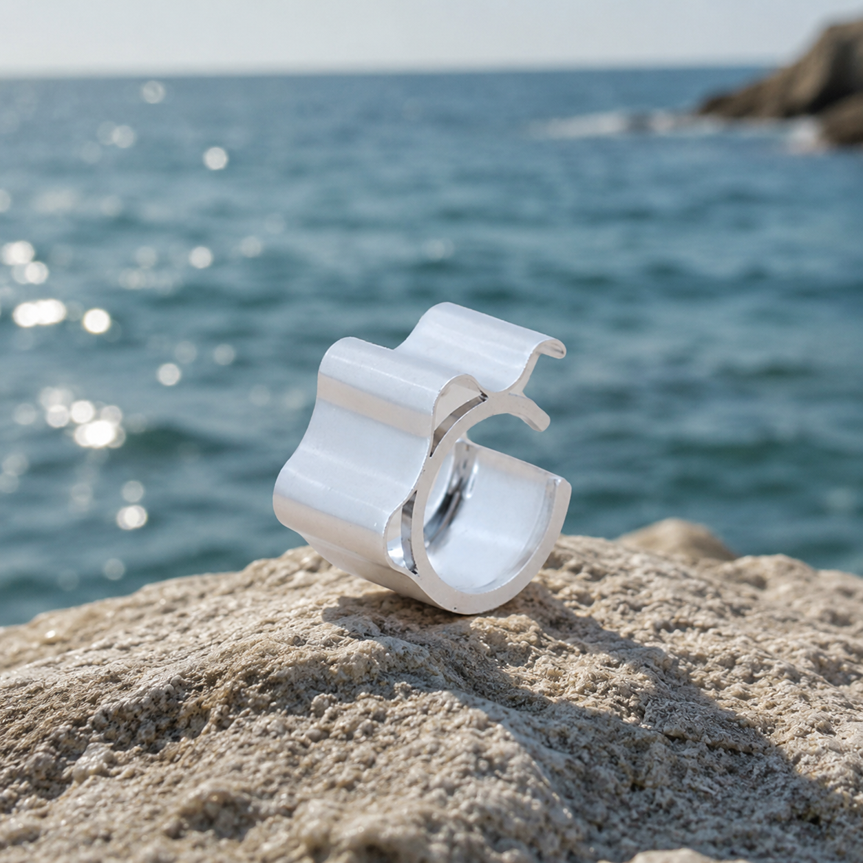Joyería artesanal anillo olas del mar